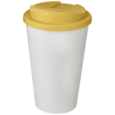 AMERICANO® 350 ML TUMBLER with Spill-Proof Lid in White & Yellow