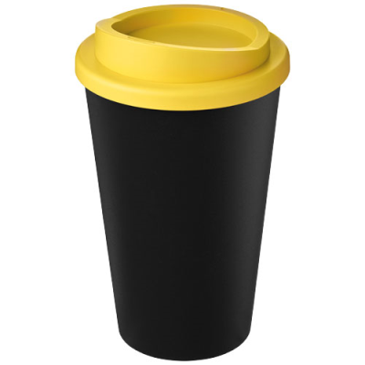AMERICANO® ECO 350 ML RECYCLED TUMBLER in Solid Black & Yellow