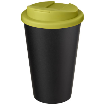 AMERICANO® ECO 350 ML RECYCLED TUMBLER with Spill-Proof Lid in Lime & Solid Black