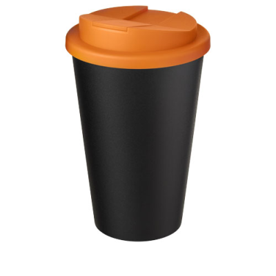 AMERICANO® ECO 350 ML RECYCLED TUMBLER with Spill-Proof Lid in Orange & Solid Black