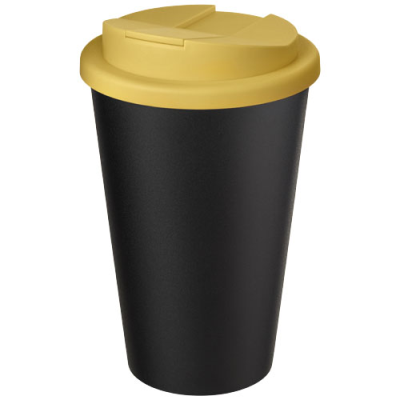 AMERICANO® ECO 350 ML RECYCLED TUMBLER with Spill-Proof Lid in Yellow & Solid Black