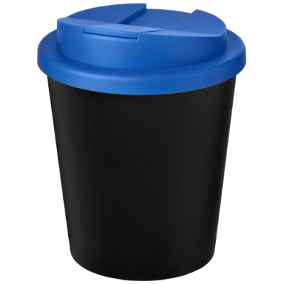 AMERICANO® ESPRESSO ECO 250 ML RECYCLED TUMBLER with Spill-Proof Lid in Solid Black & Mid Blue