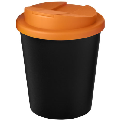 AMERICANO® ESPRESSO ECO 250 ML RECYCLED TUMBLER with Spill-Proof Lid in Solid Black & Orange