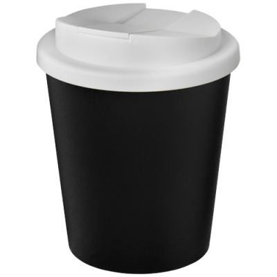 AMERICANO® ESPRESSO ECO 250 ML RECYCLED TUMBLER with Spill-Proof Lid in Solid Black & White