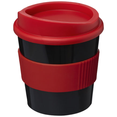 AMERICANO® PRIMO 250 ML TUMBLER with Grip in Solid Black & Red