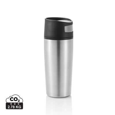 AUTO LEAK PROOF TUMBLER in Silver & Black