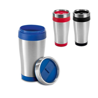 BATUM 420 ML STAINLESS STEEL METAL AND PP TRAVEL CUP