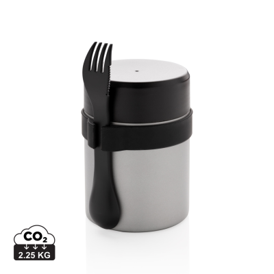 BOGOTA FOOD FLASK with Ceramic Pottery Coating in Silver