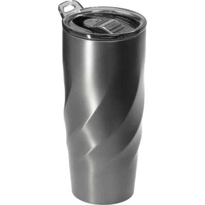 BRANDCHARGER RECYCLED STEEL TRAVEL MUG (500ML) in Gunmetal Grey