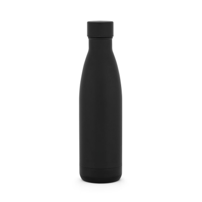 BUFFON 500 ML STAINLESS STEEL METAL THERMOS BOTTLE in Black