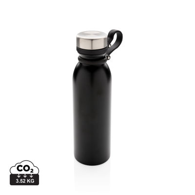 COPPER VACUUM THERMAL INSULATED BOTTLE with Carry Loop in Black