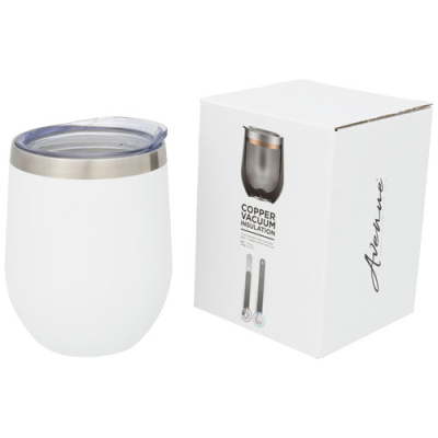CORZO 350 ML COPPER VACUUM THERMAL INSULATED CUP in White