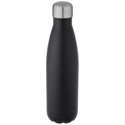 COVE 500 ML VACUUM THERMAL INSULATED STAINLESS STEEL METAL BOTTLE in Solid Black