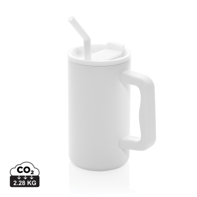 CUBE RCS CERTIFIED RECYCLED STEEL MUG 800ML in White