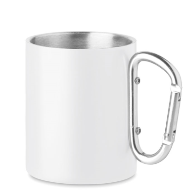 DOUBLE WALL METAL MUG 300 ML in White