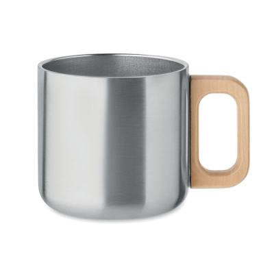DOUBLE WALL MUG 350 ML in Silver