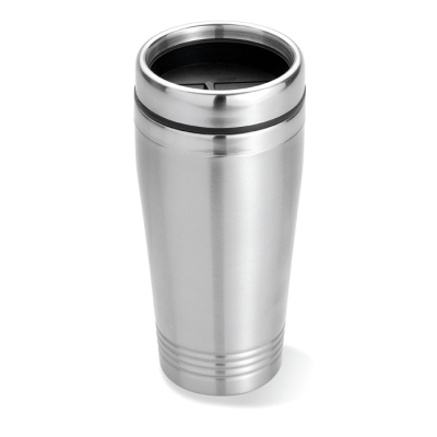 DOUBLE WALL TRAVEL CUP 400ML in Silver