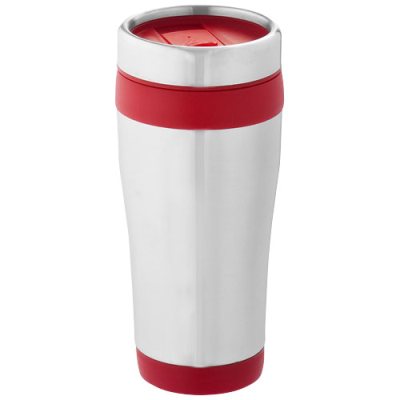 ELWOOD 410 ML THERMAL INSULATED TUMBLER in Silver & Red