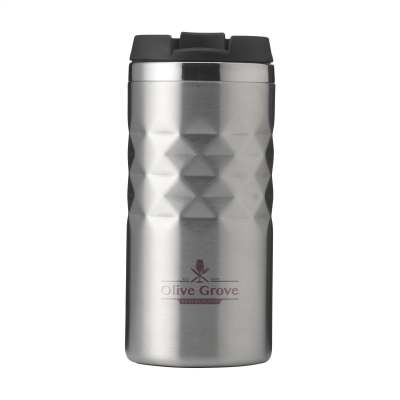 GEOMETRIC MUG RCS RECYCLED STEEL 280 ML THERMO CUP in Silver