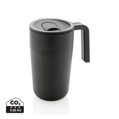 GRS RECYCLED PP AND SS MUG with Handle in Black