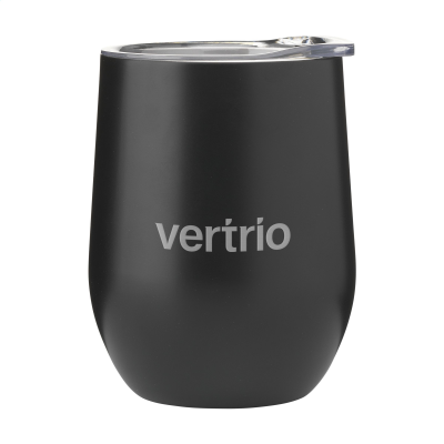 HUEVO RCS RECYCLED STEEL CUP 350 ML THERMO CUP in Black