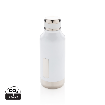 LEAK PROOF VACUUM BOTTLE with Logo Plate in White