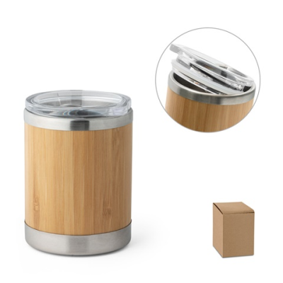 LYCKA BAMBOO AND STAINLESS STEEL METAL CUP 350 ML