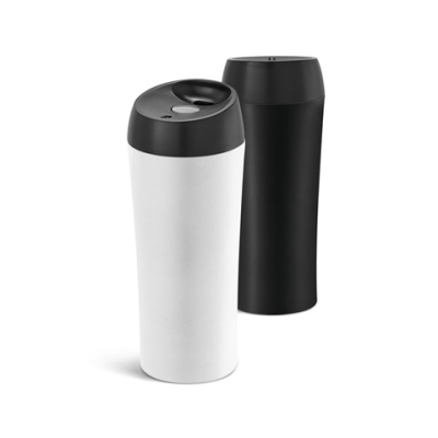 MONARDA STAINLESS STEEL METAL AND PP TRAVEL CUP 470 ML