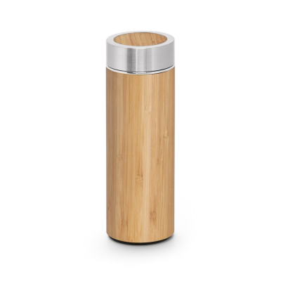 NATUREL BAMBOO AND STAINLESS STEEL METAL in Natural - PROMOTIONAL CORPORATE GIFT