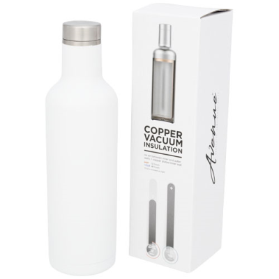 PINTO 750 ML COPPER VACUUM THERMAL INSULATED BOTTLE in White
