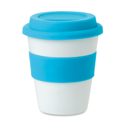 PP TUMBLER with Silicon Lid in Blue - PROMOTIONAL CORPORATE GIFT