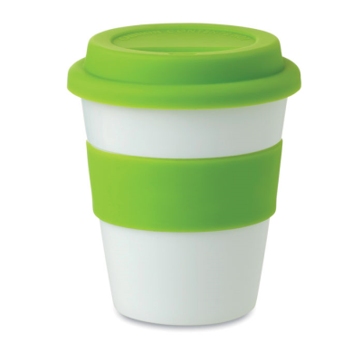 PP TUMBLER WITH SILICON LID in Green