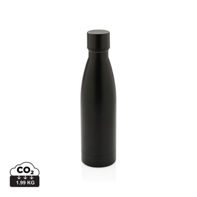RCS RECYCLED STAINLESS STEEL METAL SOLID VACUUM BOTTLE in Black