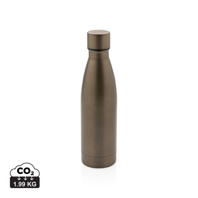RCS RECYCLED STAINLESS STEEL METAL SOLID VACUUM BOTTLE in Brown