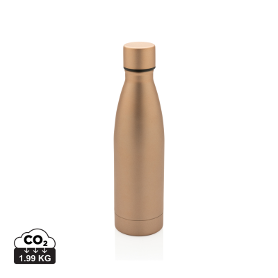 RCS RECYCLED STAINLESS STEEL METAL SOLID VACUUM BOTTLE in Brown