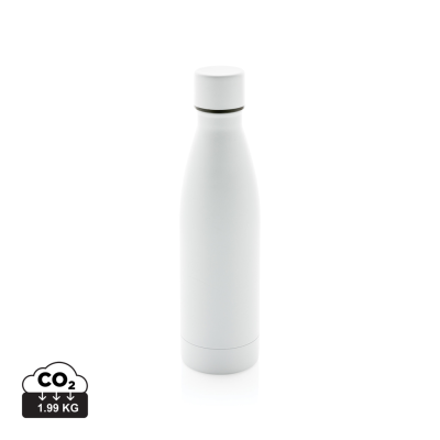 RCS RECYCLED STAINLESS STEEL METAL SOLID VACUUM BOTTLE in White
