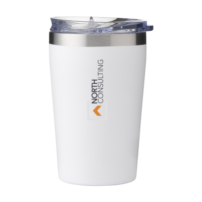 RE-STEEL RCS RECYCLED COFFEE MUG 380 ML THERMO CUP in White