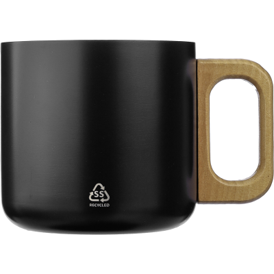 RECYCLED DOUBLE WALLED MUG (400ML) in Black