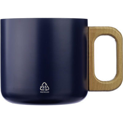RECYCLED DOUBLE WALLED MUG (400ML) in Blue