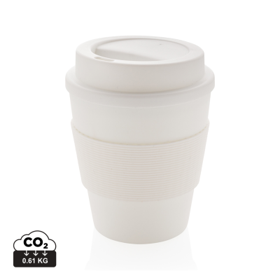 REUSABLE COFFEE CUP with Screw Lid 350ml in White
