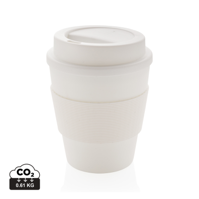 REUSABLE COFFEE CUP with Screw Lid 350Ml in White