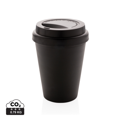 REUSABLE DOUBLE WALL COFFEE CUP 300ML in Black