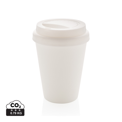 REUSABLE DOUBLE WALL COFFEE CUP 300ML in White