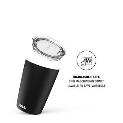 SIGG NESO CERAMIC POTTERY TRAVEL MUG 0,4L BLACK