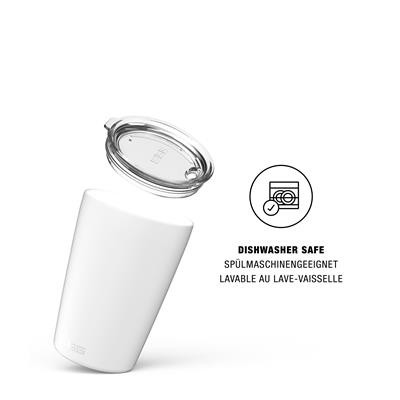 SIGG NESO CERAMIC POTTERY TRAVEL MUG 0,4L WHITE