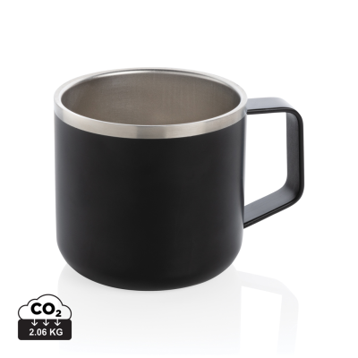 STAINLESS STEEL METAL CAMP MUG in Black