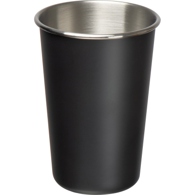 STAINLESS STEEL METAL CUP 480ML in Black - PROMOTIONAL CORPORATE GIFT