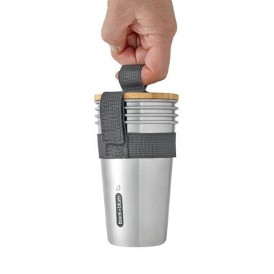 STAINLESS STEEL METAL CUP SET X4