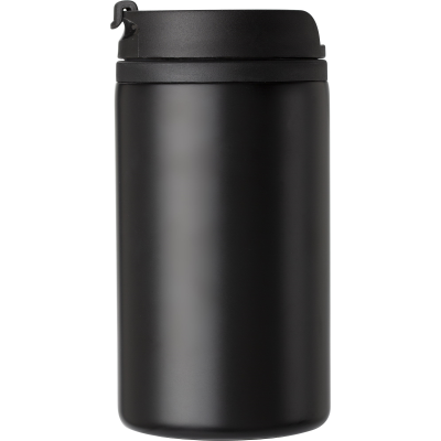 STAINLESS STEEL METAL DOUBLE WALLED MUG (300ML) in Black - PROMOTIONAL CORPORATE GIFT