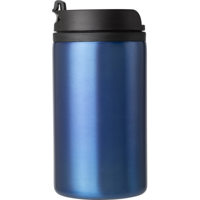 STAINLESS STEEL METAL DOUBLE WALLED MUG (300ML) in Cobalt Blue